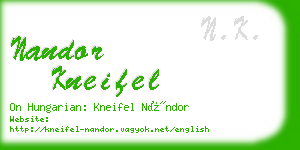 nandor kneifel business card